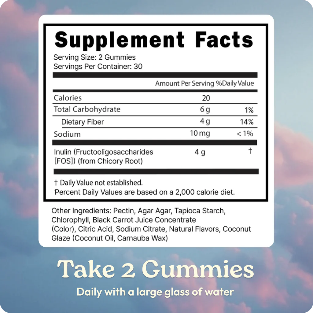 Peachy Clean Pre+Probiotic Fiber Gummies